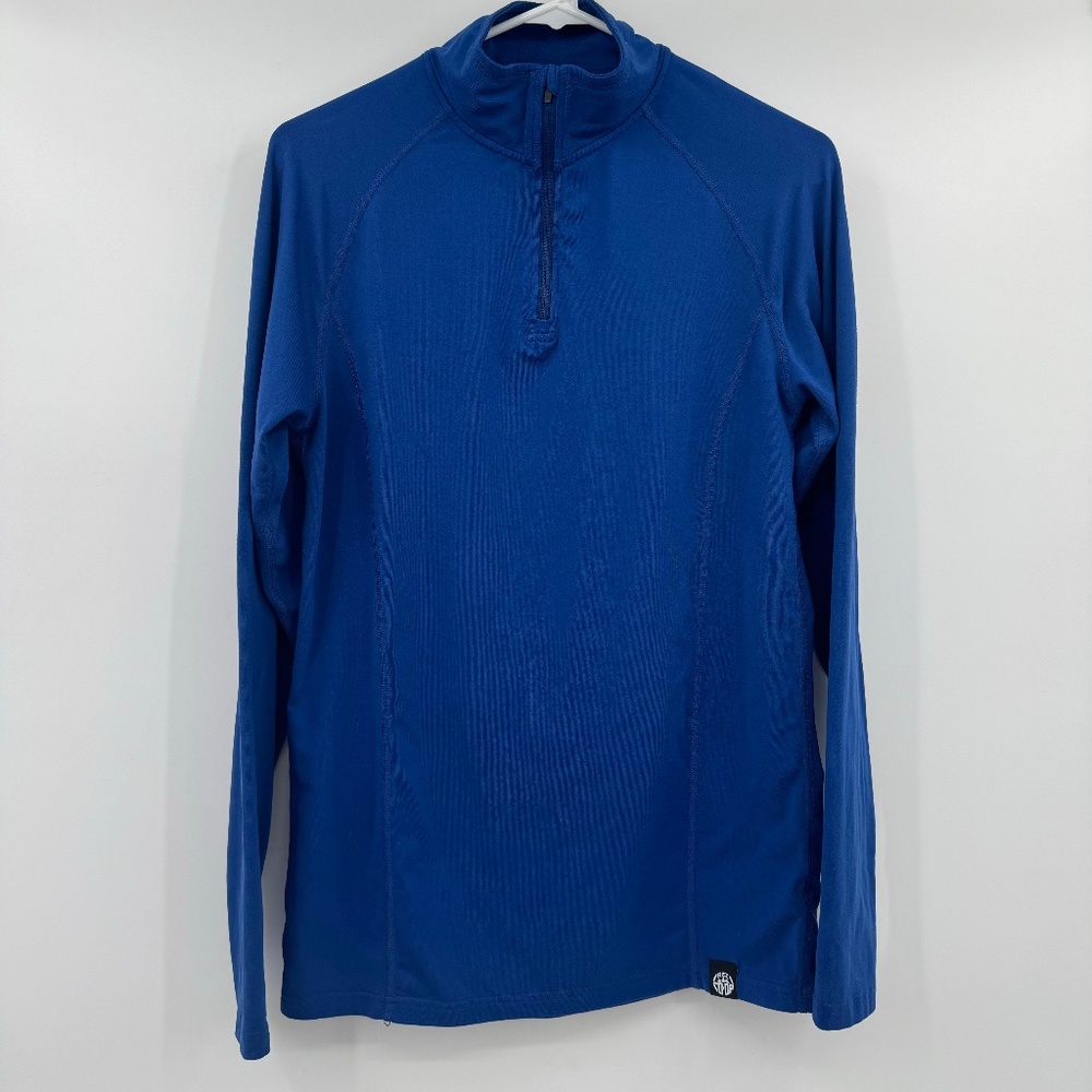 Rei 1/4 Zip Women Small Blue Long Sleeve Pullover Lightweight Outdoor Stretch
